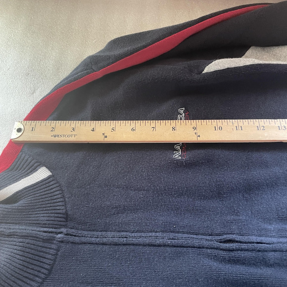 Vintage Y2K Nautica Competition Jacket Men‎ 2XL Full Zip Track Colorblock Knit - Picture 9 of 14